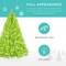 Artificial Christmas Tree Hinged Pine with 250 Lights, 1,000 Tips & Foldable Base Pre-Lit Outdoor Holiday Decor